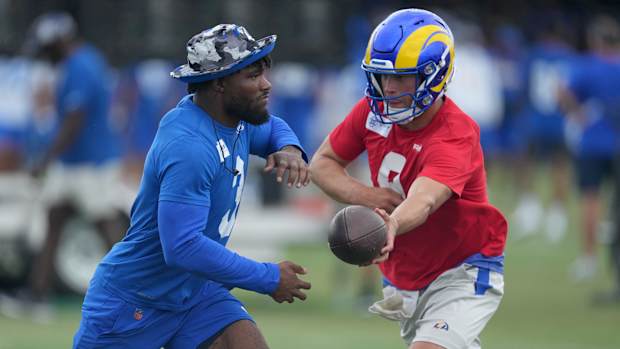 Cam Akers and Matthew Stafford